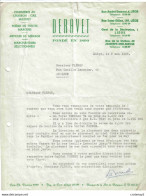 Lettre De 1958 DERAVET Cuisinières Charbon Gaz Mazout Poêles à Liège Et JEMEPPE Sur Meuse En Belgique - Autres & Non Classés