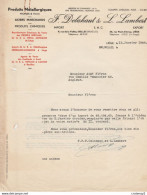 Lettre De 1948 Produits Métallurgiques F. DELAHAUT & L. LAMBERT à Liège Et IXELLES Bruxelles En Belgique - Otros & Sin Clasificación