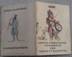 Petit Calendrier 16 Pages 1938 Service Exploitation Industrielle Tabacs Et Allumettes Naja Magnat Gallia Chasseu Cyrano - Petit Format : 1921-40