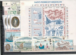 St Pierre Miquelon 1989 Année Compléte  Et Aviation Neuf ** Sans Charnière - Full Years