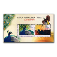 PAPUA NEW GUINEA 2017 JOINT ISSUE WITH INDIA BIRDS MINIATURE SHEET MS MNH - Gezamelijke Uitgaven