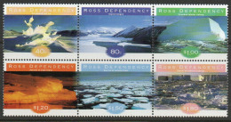 New Zealand Ross Dependency 1998 Ice Formations Block Of 6, MNH, SG 54/9 - Nuevos