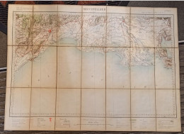 CARTE TOPOGRAPHIQUE 1/200 000 ° Du Début 20° Siècle REGION MONTPELLIER - SETE - FRONTIGNAN - ARLES - ISTRES - MARTIGUES - Carte Topografiche