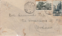 LETTERA 1937 ERITREA 2+1 L. TIMBRO DESSIE AMARA Cattivo Stato (RY4667 - Eritrée