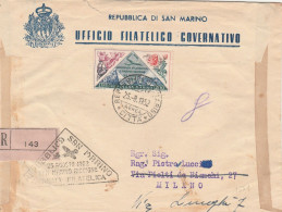 RACCOMANDATA SANMARINO 1952 L.200 PA  (RY4634 - Lettres & Documents