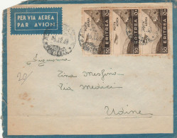 LETTERA 1938 ERITREA 3X50 C PA Cattivo Stato (RY4607 - Eritrea