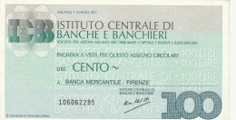 MINIASSEGNO ICBB 100 B.MERCANTILE -FDS (RY5077 - [10] Cheques Y Mini-cheques