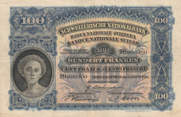 BANCONOTA SVIZZERA 100 1939 VF (RY5071 - Zwitserland