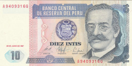 BANCONOTA PERU 10  UNC (RY4965 - Perù