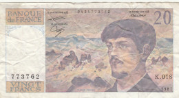 BANCONOTA FRANCIA 20 DEBUSY VF (RY4948 - 20 F 1980-1997 ''Debussy''