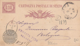 INTERO POSTALE 1879 C.10 DI STATO TIMBRO VOGHERA (RY4021 - Interi Postali