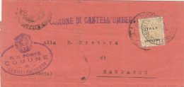 LETTERA 1944 C.25 ALLIED MILITARY POSTAGE TIMBRO CASTELL'UMBERTO  (RY3872 - Ocu. Anglo-Americana: Sicilia