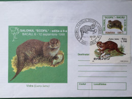 Rumänien 1999 Ecofil Ganzsache Mit Zusatzfrankatur Fischotter - Unused Stamps