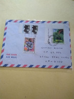 Nouvelle Caledonia To Uruguay.rare Destine.valuable Air Letter With Rare Local Ovpt Pair Yv665.&657&662. E 7/8 Reg Post - Cartas & Documentos