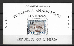 LIBERIA  -   1961.    Bloc-feuillet N° 20 **.   UNESCO - Liberia