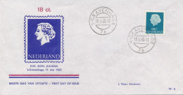 Philato FDC W6 - Blanco / Open Klep (CW = € 75,-) - FDC