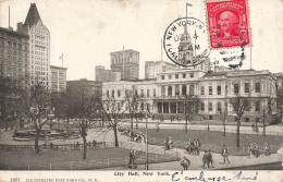 ETATS UNIS - New York -  City Hall - Animé - Illustrated Post Card Co - Dos Non Divisé - Carte Postale Ancienne - Autres Monuments, édifices