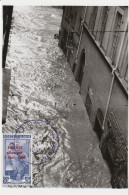 FOTO FIRENZE ALLUVIONATA 1966 CON 50 C. ITALIA AL LAVORO SOVRASTAMPATO (RY8326 - Overstromingen