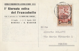 CARTOLINA 1942 SANMARINO C.30 SS (RY8165 - Lettres & Documents