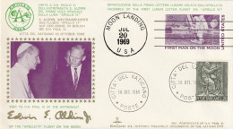 LETTERA 1969 VATICANO VISITA PAPA ASTRONAUTA APOLLO 11 CONGIUNTA USA (RY7698 - Storia Postale