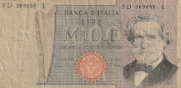 BANCONOTA ITALIA VERDI LIRE 1000 F (RY7648 - 1.000 Lire