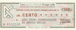 MINIASSEGNO B.AGRICOLA RE L.100 ASS COMM RE FDS (RY5607 - [10] Checks And Mini-checks