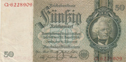 BANCONOTA GERMANIA 50 REICHSBANKONOTE 1933 VF (RY6978 - 50 Mark