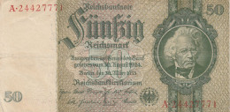 BANCONOTA GERMANIA 50 REICHSBANKONOTE 1933 VF (RY6975 - 50 Mark