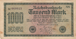 BANCONOTA GERMANIA 1000 1922 REICHSBANKNOTE VF (RY6931 - 1000 Mark