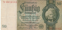 BANCONOTA GERMANIA 50 REICHSBANKONOTE 1933 VF (RY6899 - 50 Mark