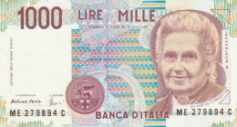 BANCONOTA ITALIA LIRE 1000 MONTESSORI UNC (RY7519 - 1000 Liras