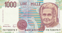 BANCONOTA ITALIA LIRE 1000 MONTESSORI UNC (RY7523 - 1.000 Lire