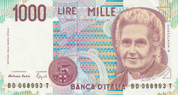 BANCONOTA ITALIA LIRE 1000 MONTESSORI UNC (RY7512 - 1.000 Lire