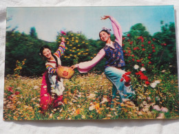 3d 3 D Lenticular Postcard Stereo Cowboy And Girl   North Korea   A 227 - Cartoline Stereoscopiche