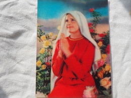 3d 3 D Lenticular Postcard Stereo Religion Prayer   A 227 - Stereoskopie