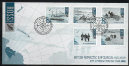 New Zealand Ross Dependency 2008 Centenary Of British Expedition FDC, SG 110/4 - Unused Stamps