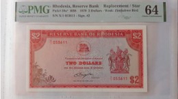 1979 Rhodesia $2 Replacement Star Note - Other - Africa