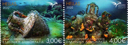 Greece - 2022 - Euromed - Maritime Archaeology Of Mediterranean - Mint Booklet Stamp Set - Ongebruikt