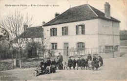 Chalautre La Petite * Rue , école Communale Et Mairie * Hôtel De Ville * Villageois Enfants - Sonstige & Ohne Zuordnung