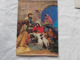 3d 3 D Lenticular Postcard Stereo Religion Nativity    Japan  1980 A 227 - Stereoscopische Kaarten