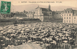 Autun * Vue Générale De La Foire De La St Ladre * Marché Aux Bestiaux * Place - Autun