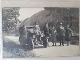 Carte Photo Voiture Peugeot Immatriculé Dans L'aude 1952-bt-1 - Other & Unclassified