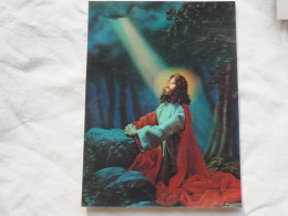 3d 3 D Lenticular Postcard Stereo Religion  Prayer TOPPAN  Japan  A 228 - Cartoline Stereoscopiche