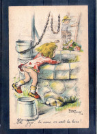 Carte Illustrée Roger Levasseur. Eh Jojo, Tu Viens On Voit La Lune - Levasseur, Roger