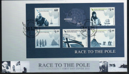 New Zealand Ross Dependency 2011 'Race To The Pole' MS FDC, SG 131 - Unused Stamps