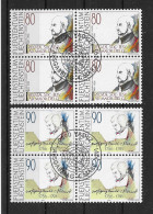 Liechtenstein 1991 Mozart Mi.Nr. 1013/14 Kpl. 4er Blocksatz Gestempelt - Gebraucht