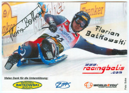 Autogramm AK Rodeln Naturbahn-Rennrodler Florian Batkowski Schönberg Im Stubaital Tirol Österreich Faire De La Luge - Sports D'hiver