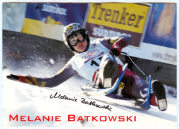 Autogramm AK Rodeln Naturbahn-Rennrodlerin Melanie Batkowski Schönberg Im Stubaital Tirol Österreich Faire De La Luge - Sports D'hiver
