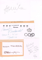 JEUX OLYMPIQUES - AUTOGRAPHES DE MEDAILLES OLYMPIQUES - CONCURRENTS D'AFRIQUE - - Autógrafos