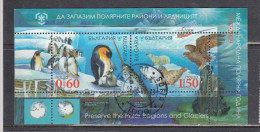 Bulgaria 2009 - International Campaign To Protect Polar Regions And Glaciers, Mi-Nr. Bl. 310, Used - Usados